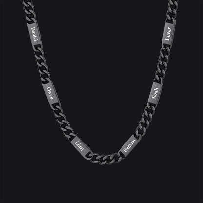 Customized Engraved Cuban Chain Name Link Necklace for Men