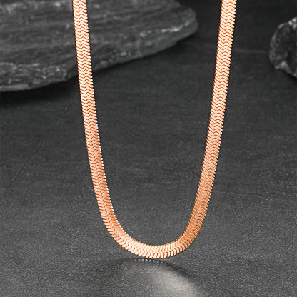 Customized Engraved Herringbone Snake Chain Choker