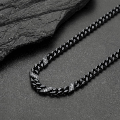 7mm Width Custom Name Cuban Chain & 6mm Cuban Chain Set for Men
