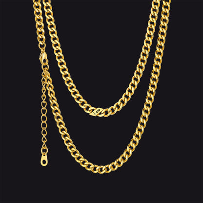 14k Gold / 5mm / 1 Name  Engraved Name Cuban Chain Necklace for Women Men