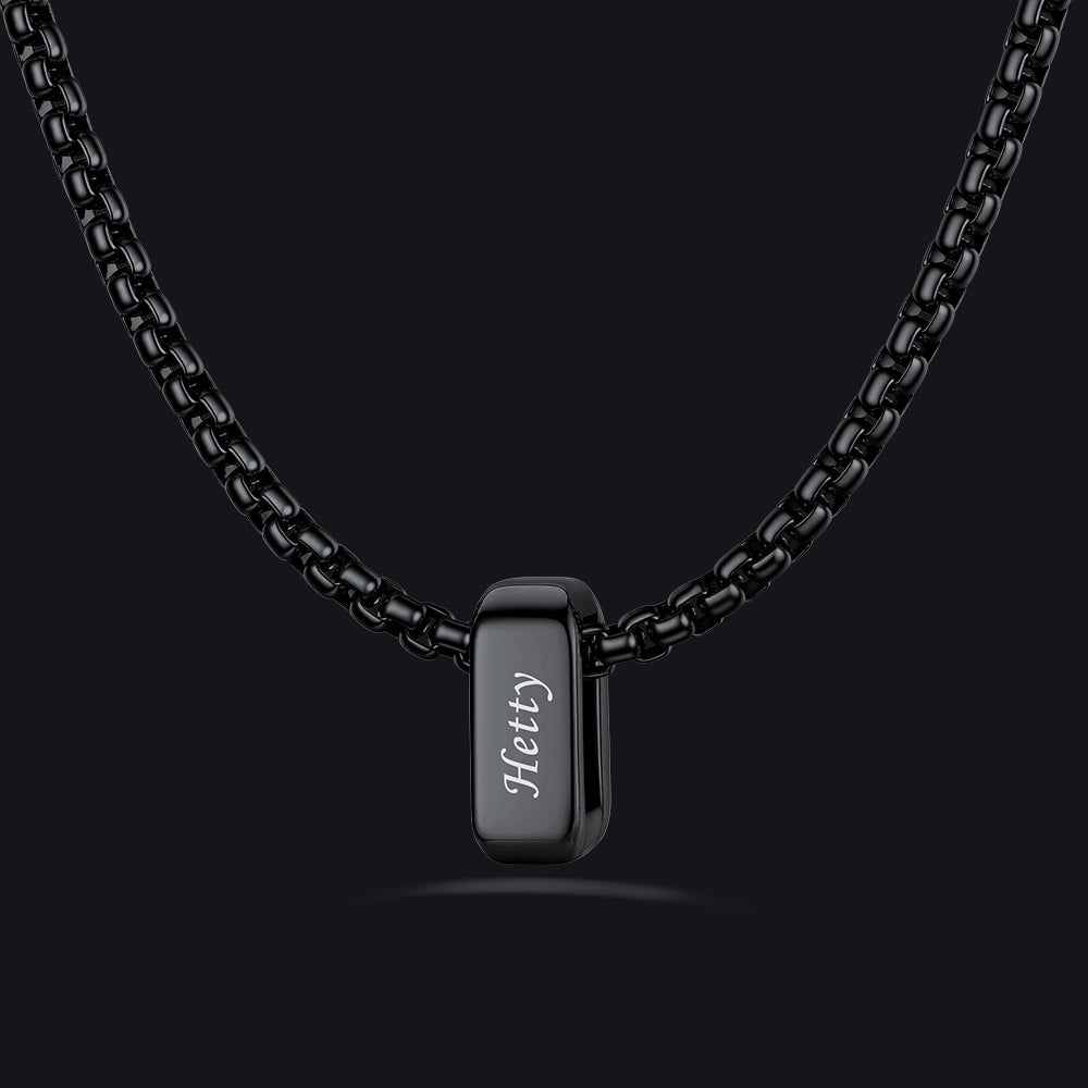 Customized Multi Name Necklace with Box Chain/ Wheat Chain for Men