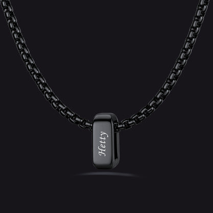Customized Multi Name Necklace with Box Chain/ Wheat Chain for Men