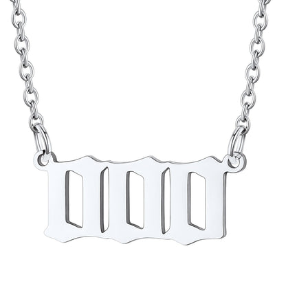 Custom4U Personalized Angel Number Necklace for Women Men Custom4U Jewelry
