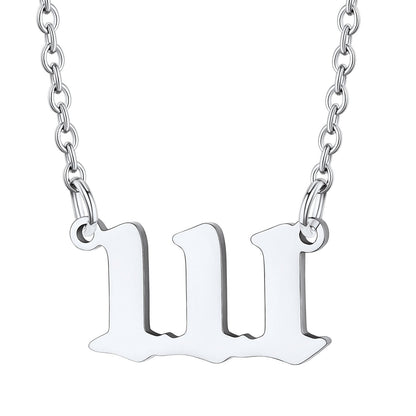 Custom4U Personalized Angel Number Necklace for Women Men Custom4U Jewelry