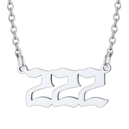 Custom4U Personalized Angel Number Necklace for Women Men Custom4U Jewelry