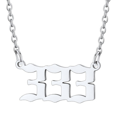 Custom4U Personalized Angel Number Necklace for Women Men Custom4U Jewelry
