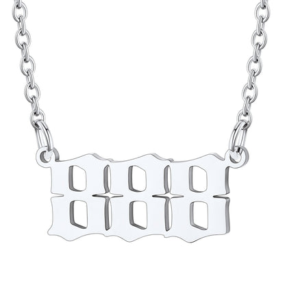 Custom4U Personalized Angel Number Necklace for Women Men Custom4U Jewelry
