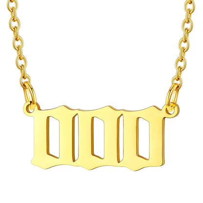 Custom4U Personalized Angel Number Necklace for Women Men Custom4U Jewelry