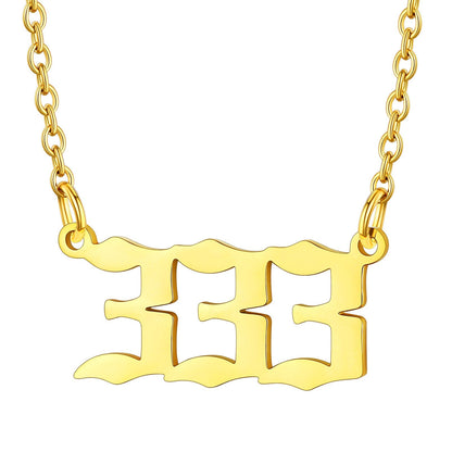 Custom4U Personalized Angel Number Necklace for Women Men Custom4U Jewelry