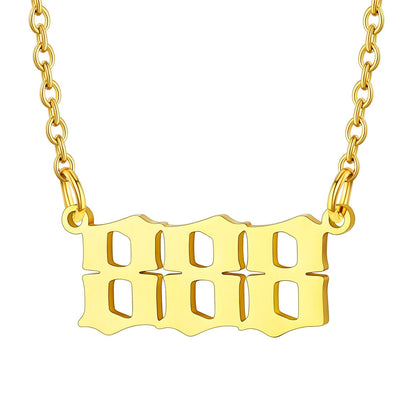 Custom4U Personalized Angel Number Necklace for Women Men Custom4U Jewelry