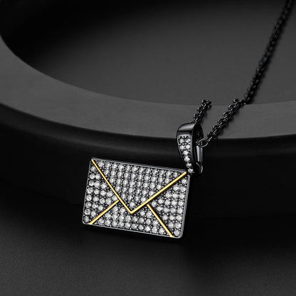 Persoanlised Picture Envelop Love Letter Necklace with CZ Gifts for Women