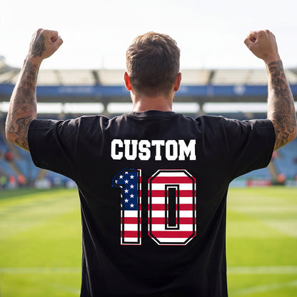 MVP Award World Cup 2026 Custom National Flag Jersey Number Soccer T-Shirt for Men Sports Fan