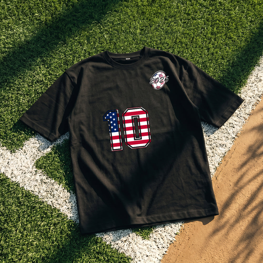 World Cup 2026 Custom National Flag Jersey Number Soccer T-Shirt for Men Sports Fan  Team Swag