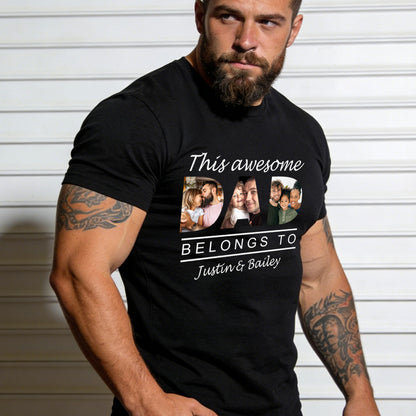 Custom Picture T-Shirt Personalized Father's Day Gift for Dad