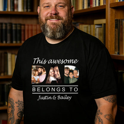 Custom Picture T-Shirt Personalized Father's Day Gift for Dad