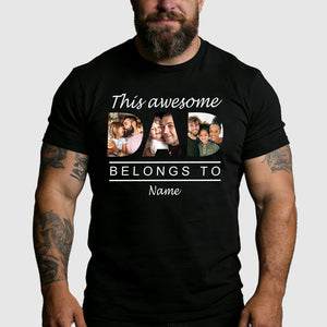 Custom Picture T-Shirt Personalized Father's Day Gift for Dad - FaithHeart Jewelry