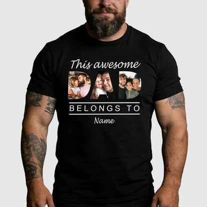 Custom Picture T-Shirt Personalized Father's Day Gift for Dad