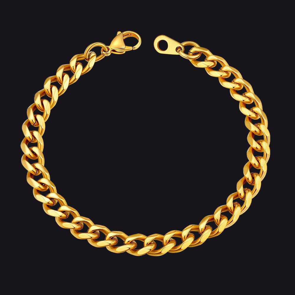 Unisex Chunky Cuban Link Chain Bracelets Gift For Men
