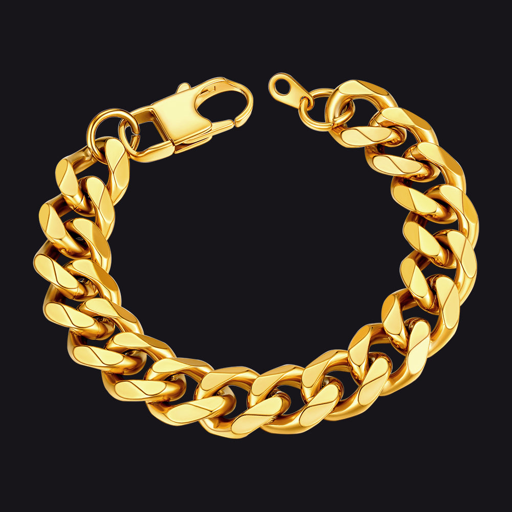 Unisex Chunky Cuban Link Chain Bracelets Gift For Men