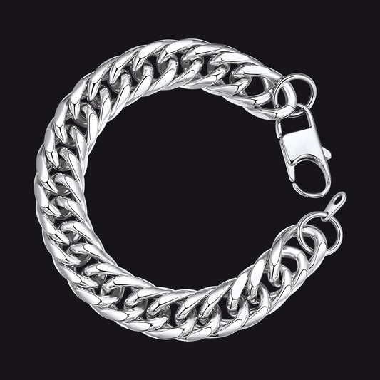 13MM Cuban Chain Link Bracelet Men's Stainless Steelimg