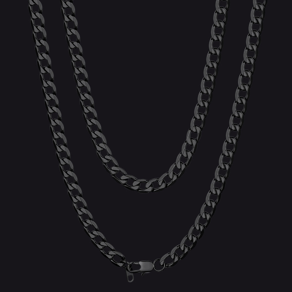 Cuban Link Curb Chain Stainless Steel Necklace for Men Women