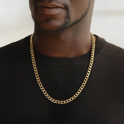 Cuban Link Curb Chain Stainless Steel Necklace for Men Women
