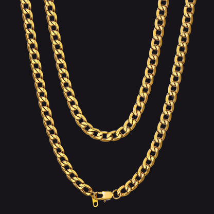 Cuban Link Curb Chain Stainless Steel Necklace for Men Women