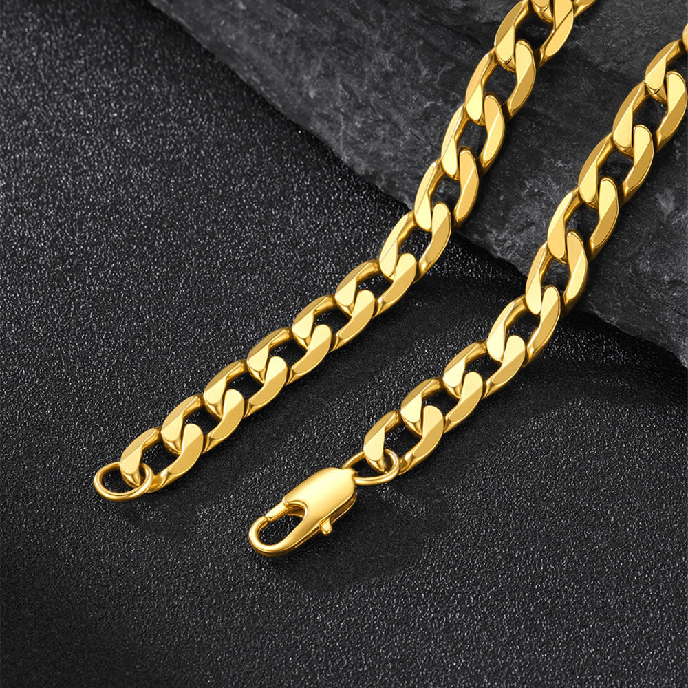 Chunky Cuban Link Curb Chain Necklace for Men Women, 4/6/9/13mm Wide