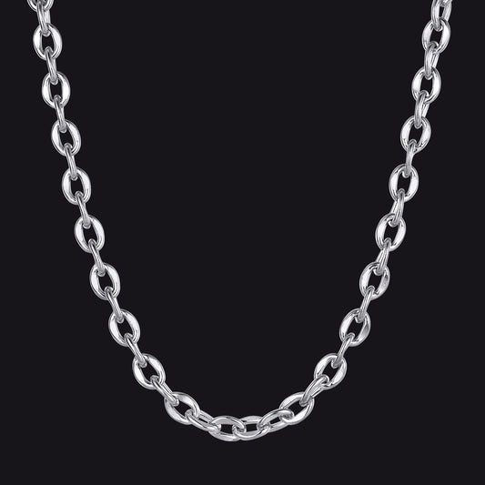 6mm Width Stainless Steel Twisted Rolo Link Chain Necklaceimg
