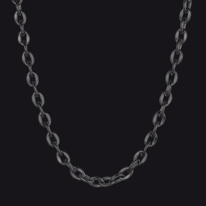 6mm Width Stainless Steel Twisted Rolo Link Chain Necklace