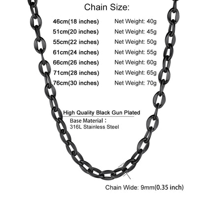 Twisted Rolo Necklace Sizing Chart 18-30 Inch