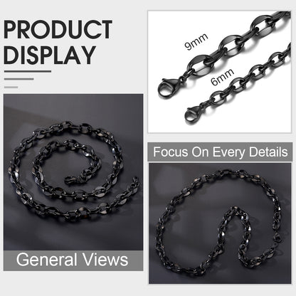 6mm vs 9mm Chain Width Comparison Side View