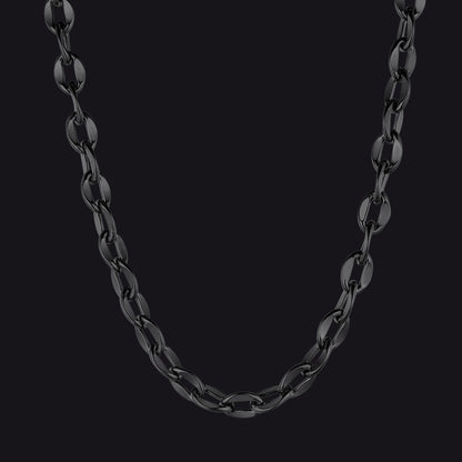 9mm Width Stainless Steel Twisted Rolo Link Chain Necklace