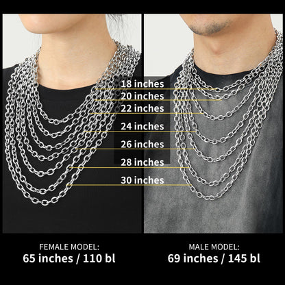 9MM Rolo Link Chain Necklace & Bracelet Set for Men