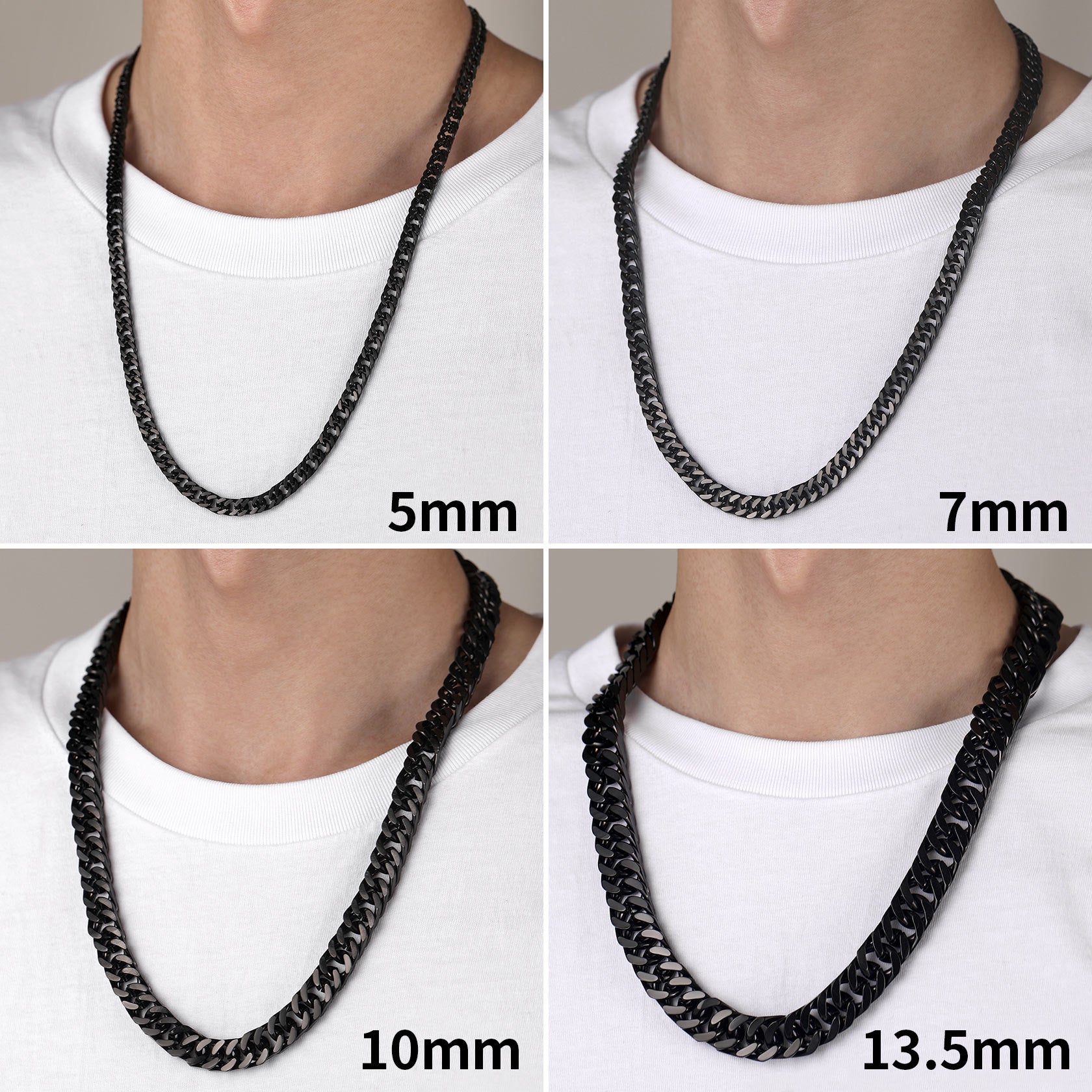 Cuban Curb Miami Link Chain Necklace, Birthday or Anniversary Gift for Him FaithHeart Jewelry