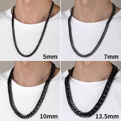 Cuban Curb Miami Link Chain Necklace, Birthday or Anniversary Gift for Him FaithHeart Jewelry