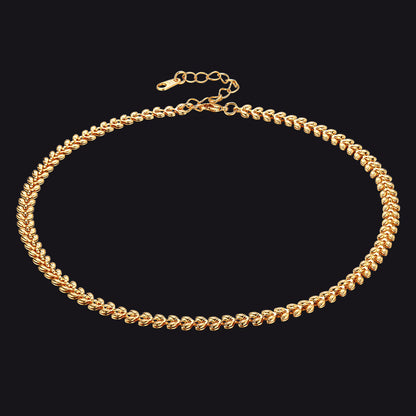 Flash Sale 14 inches Wheat Leaf Chain Choker Necklace