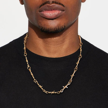 6mm Thorn Barbed Wire Chain Necklace