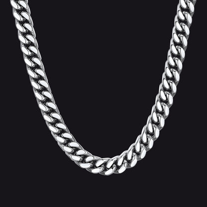 12mm/steel Chunky Cuban link chain choker necklace for women