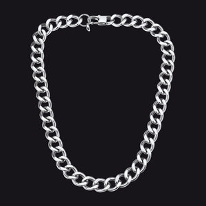 Chunky Cuban Link Chain Necklace – Steel 12MM Width