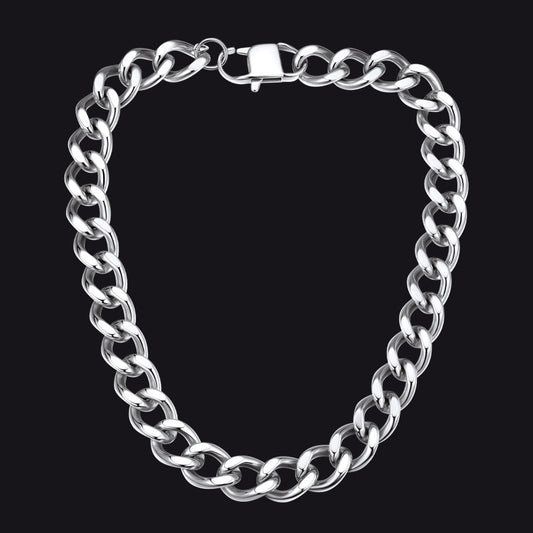 Chunky Cuban Link Chain Necklace – Steel 16MM Widthimg