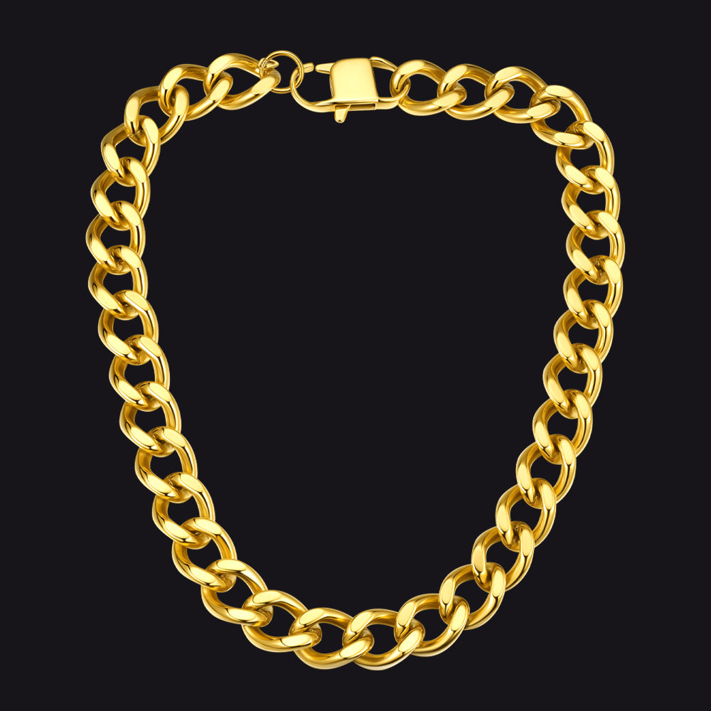Chunky Cuban Link Chain Necklace – Gold 16MM Width
