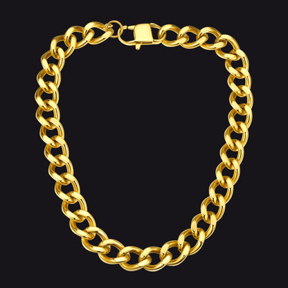 Chunky Cuban Link Chain Necklace – Gold 16MM Width