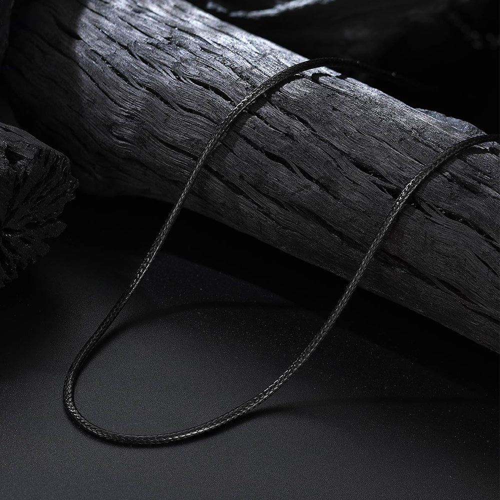 1.5/2/3mm Wide Wax Rope Braided Leather Necklaces