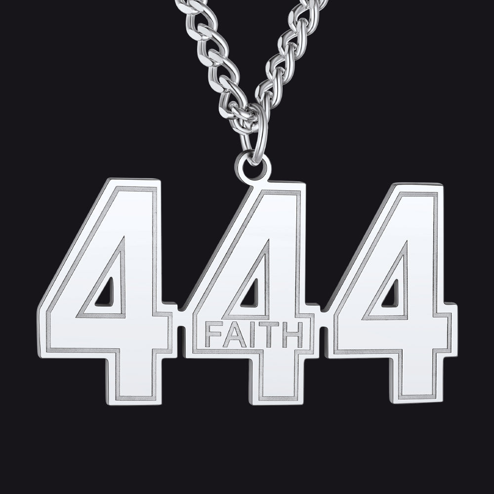 Custom 3 Digits / Steel Custom Sports Jersey Number Necklace for Sport Fans
