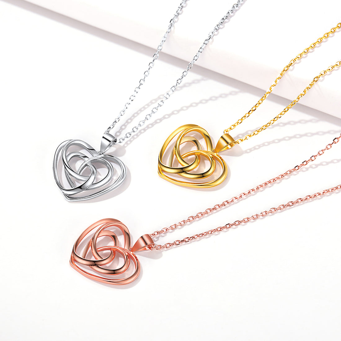 Sterling Silver Heart Celtic Knot Pendant Necklace for Women - FaithHeart Jewelry