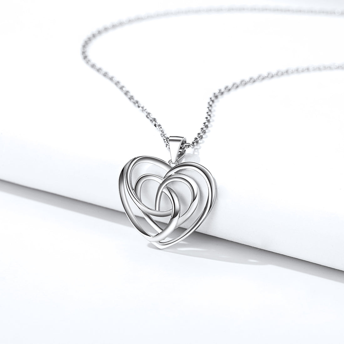 Sterling Silver Heart Celtic Knot Pendant Necklace for Women - FaithHeart Jewelry