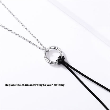 925 Sterling Silver Circle Pendant Necklace for Men