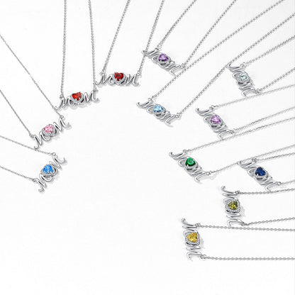 Adjustable Chain on Mom Birthstone Necklace - Secure & Comfortable Fit