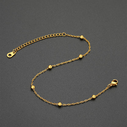  Cable Chain Bobble Anklet Summer Beach Jewelry for Women